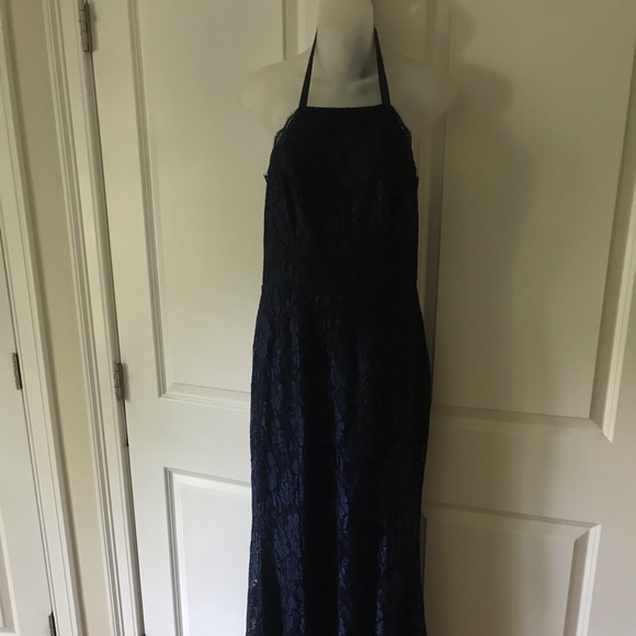 Lulas Every Memory N.Blue Lace Halter Maxi Dress - Picture 6 of 7